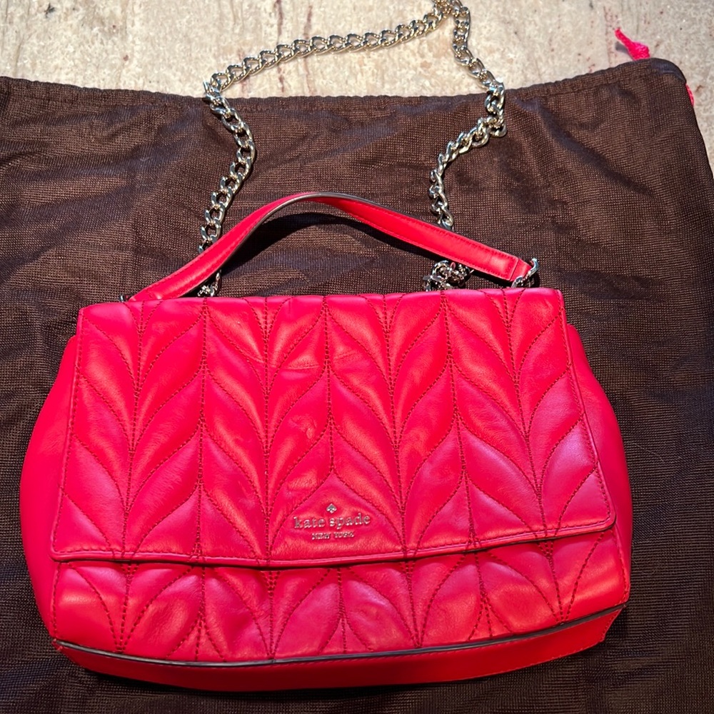 Like new red Kate spade purse